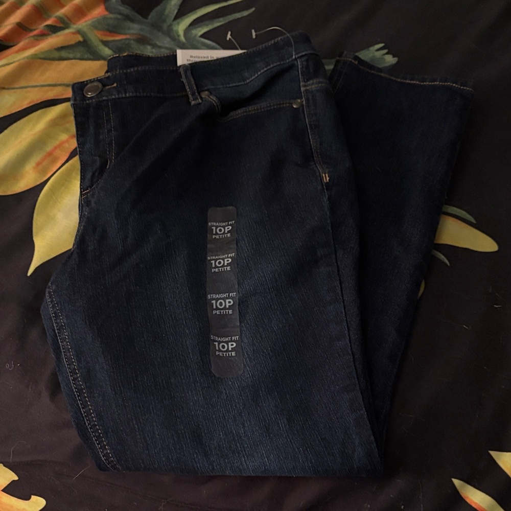 Christopher & Banks Women's Dark Blue Straight Leg Jeans